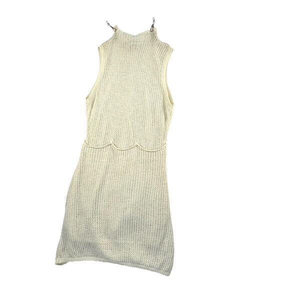 Torn by Ronny Kobo The Kate Dress Knit Sleeveless Bead Accents Color Pearl Sz M - Picture 9 of 13